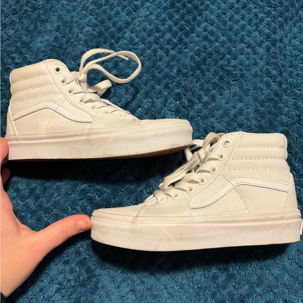 VANS Kids White High-Top Classic Sneakers Size 13 - Picture 7 of 7